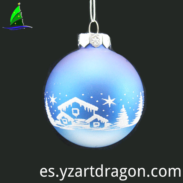 Productos promocionales Patrón personalizado DIY Árbol de Navidad Decoración Bolas de adorno colgante de vidrio